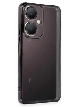 Vivo Y27 Kılıf Lensli Silikon - Siyah-(5796)