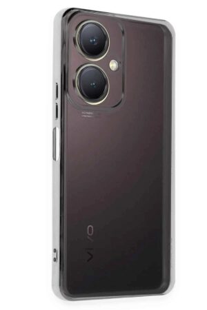 Vivo Y27 Kılıf Lensli Silikon - Gümüş-(5796)