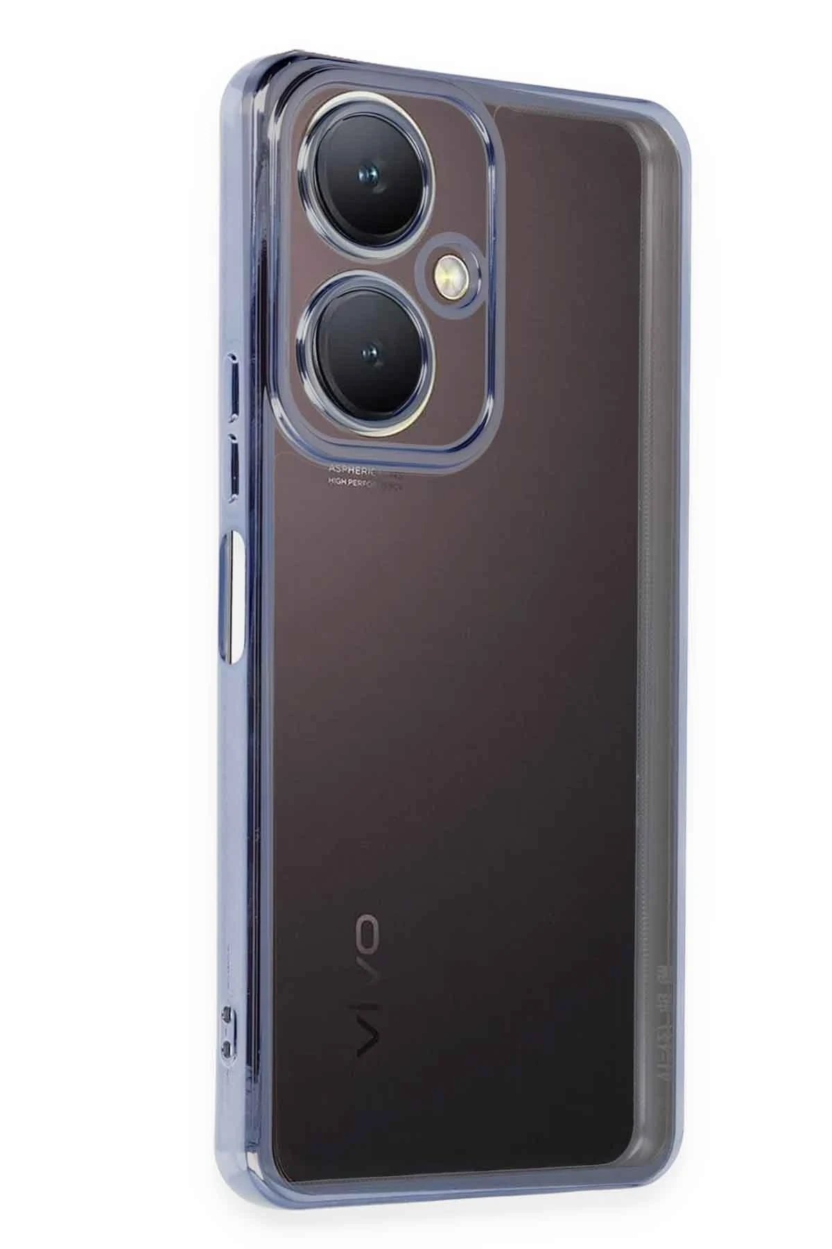 Vivo Y27 Kılıf Lensli Silikon - Açık Mavi-(5796)