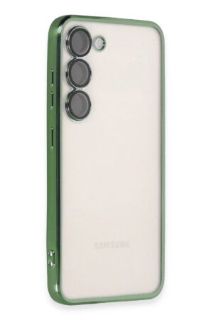 Samsung Galaxy S24 Kılıf Lensli Silikon - Yeşil-(5796)
