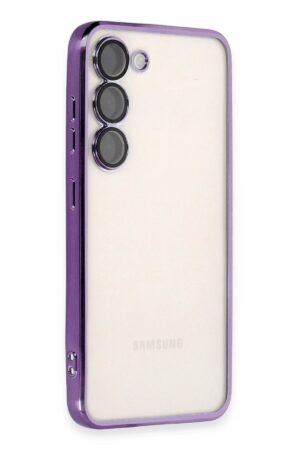 Samsung Galaxy S24 Kılıf Lensli Silikon - Mor-(5796)