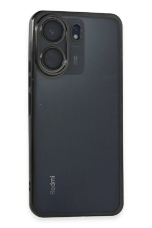 Xiaomi Redmi 13C Kılıf Lensli Silikon - Siyah-(5796)