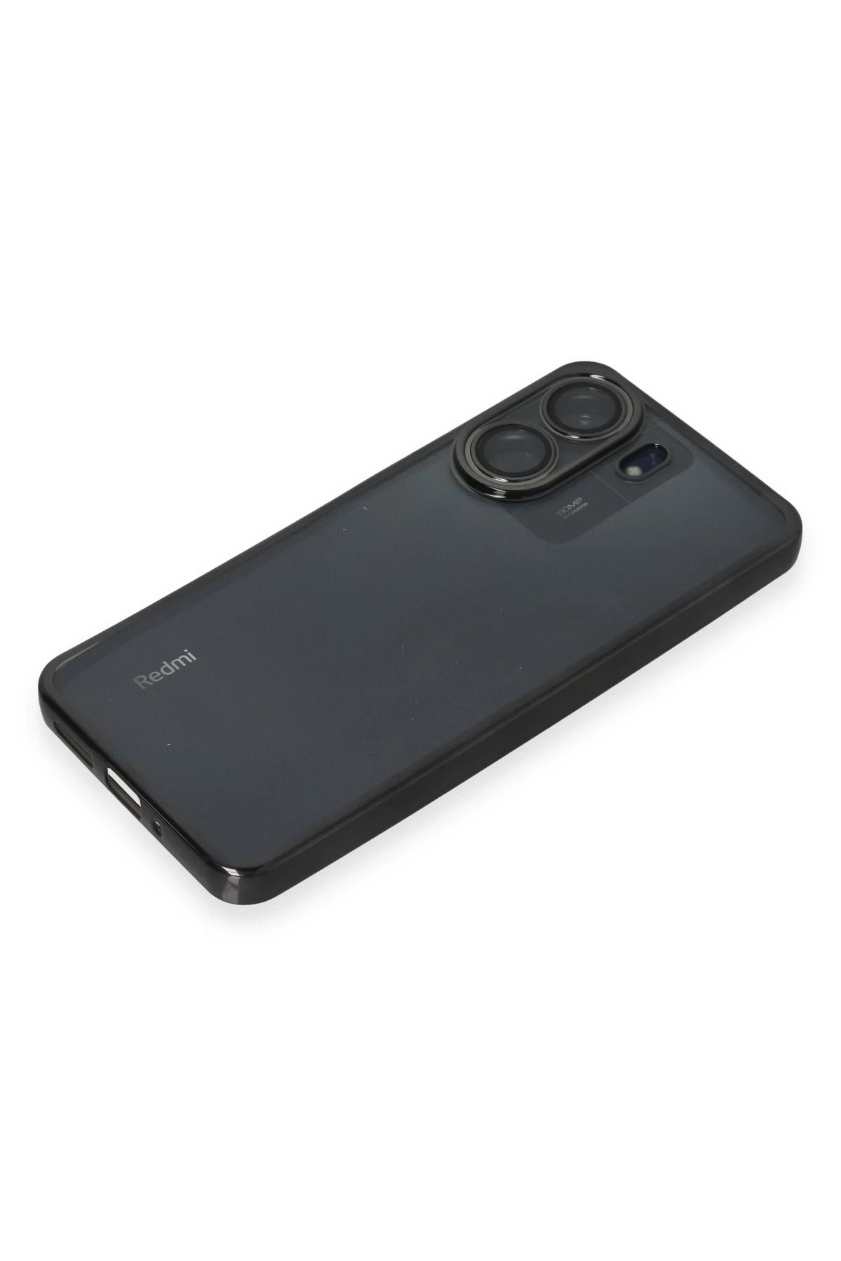 Xiaomi Redmi 13C Kılıf Lensli Silikon - Siyah-(5796) - Görsel 4