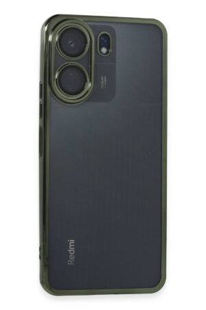 Xiaomi Redmi 13C Kılıf Lensli Silikon - Yeşil-(5796)