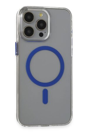 iPhone 15 Pro Max Bubble Magsafe Kapak - Lacivert-(5796)