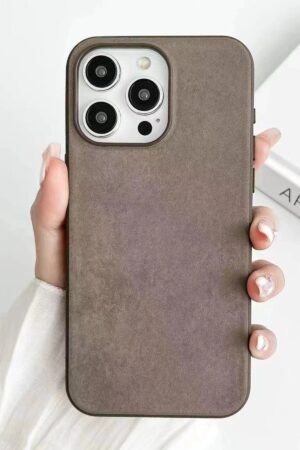 iPhone 15 Pro Kılıf Karen Magsafe Kapak - Kahverengi-(5796)