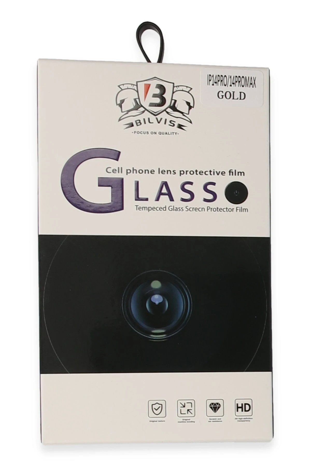 iPhone 14 Pro Max Bilvis Titan Kamera Lens - Gold-(5796) - Görsel 3