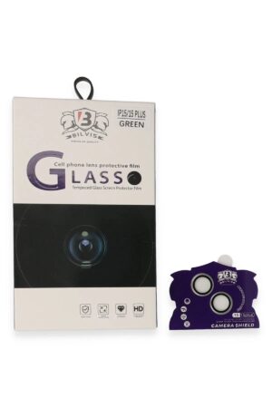 iPhone 15 Bilvis Titan Kamera Lens - Yeşil-(5796)