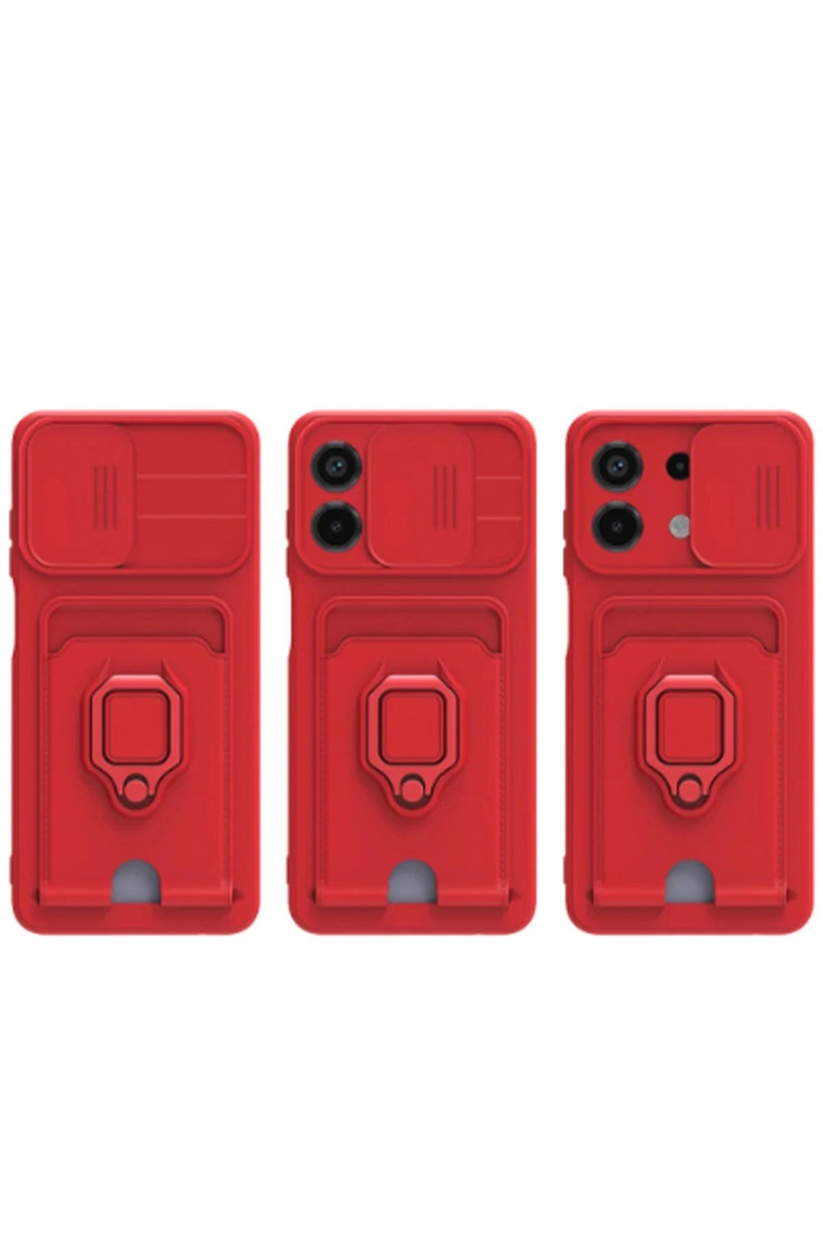 Xiaomi Redmi Note 13 4G Kılıf Zuma Kartvizitli Yüzüklü Silikon - Lila-(5796) - Görsel 2