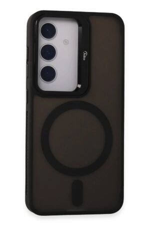 Samsung Galaxy S24 Flet Lens Magsafe Kapak - Siyah-(5796)
