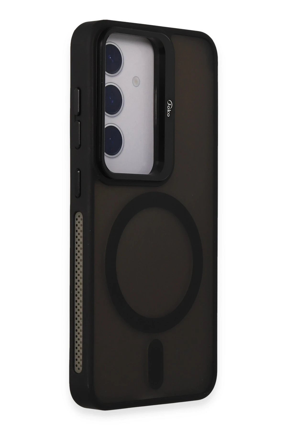 Samsung Galaxy S24 Flet Lens Magsafe Kapak - Siyah-(5796) - Görsel 2