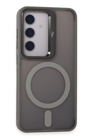 Samsung Galaxy S24 Flet Lens Magsafe Kapak - Gri-(5796)