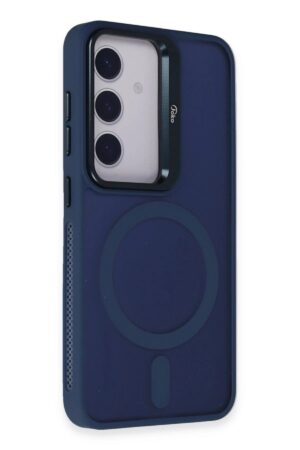 Samsung Galaxy S24 Flet Lens Magsafe Kapak - Lacivert-(5796)
