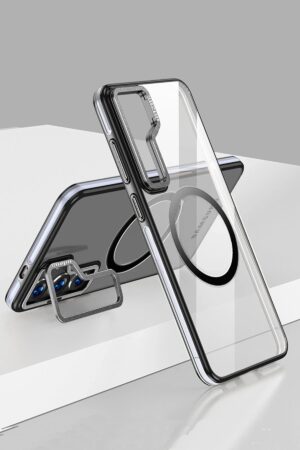 Samsung Galaxy S24 Crystal Magsafe Kapak - Siyah-(5796)