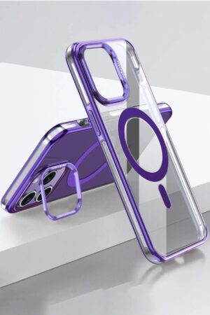 iPhone 14 Pro Drop Magsafe Kapak - Derin Mor-(5796)