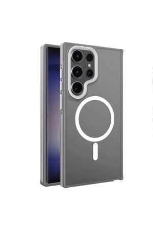 Samsung Galaxy S23 Ultra Winner Magsafe Kapak - Gri-(5796)