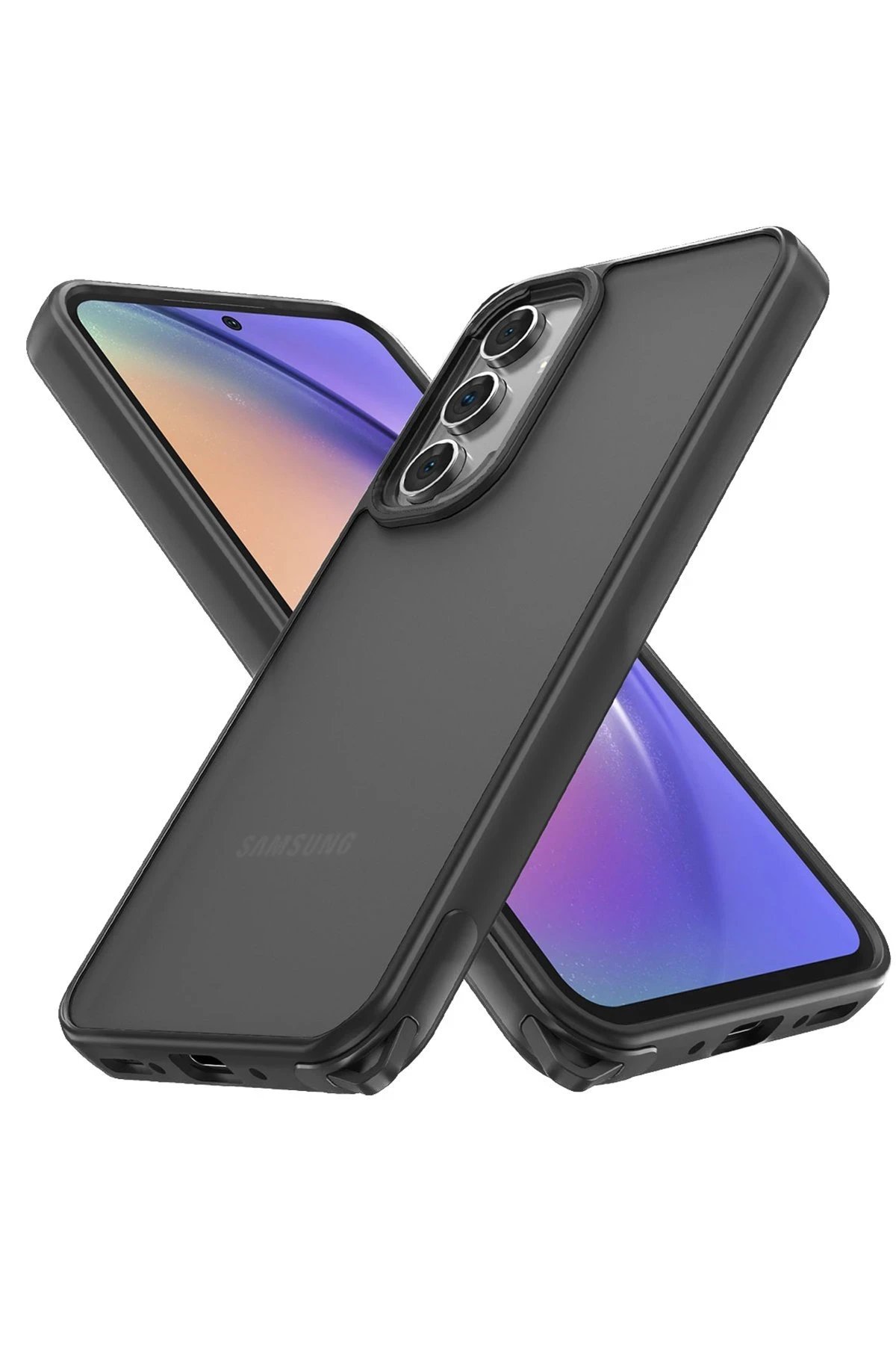 Samsung Galaxy A04S Kılıf Elegant Kapak - Siyah-(5796)