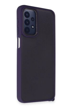 Samsung Galaxy A23 4G Kılıf Elegant Kapak - Derin Mor-(5796)