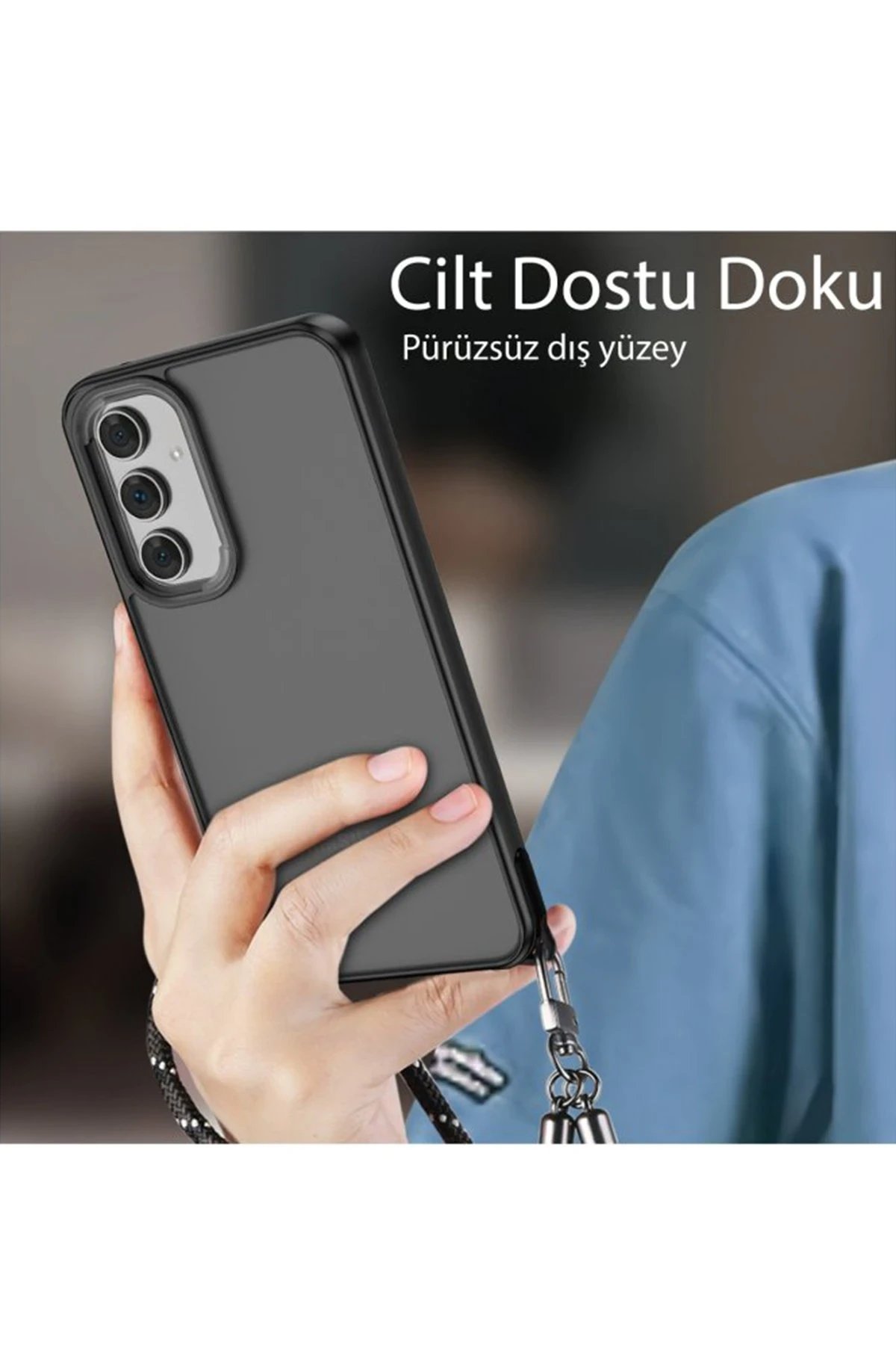 Samsung Galaxy A05S Kılıf Elegant Kapak - Lacivert-(5796) - Görsel 4