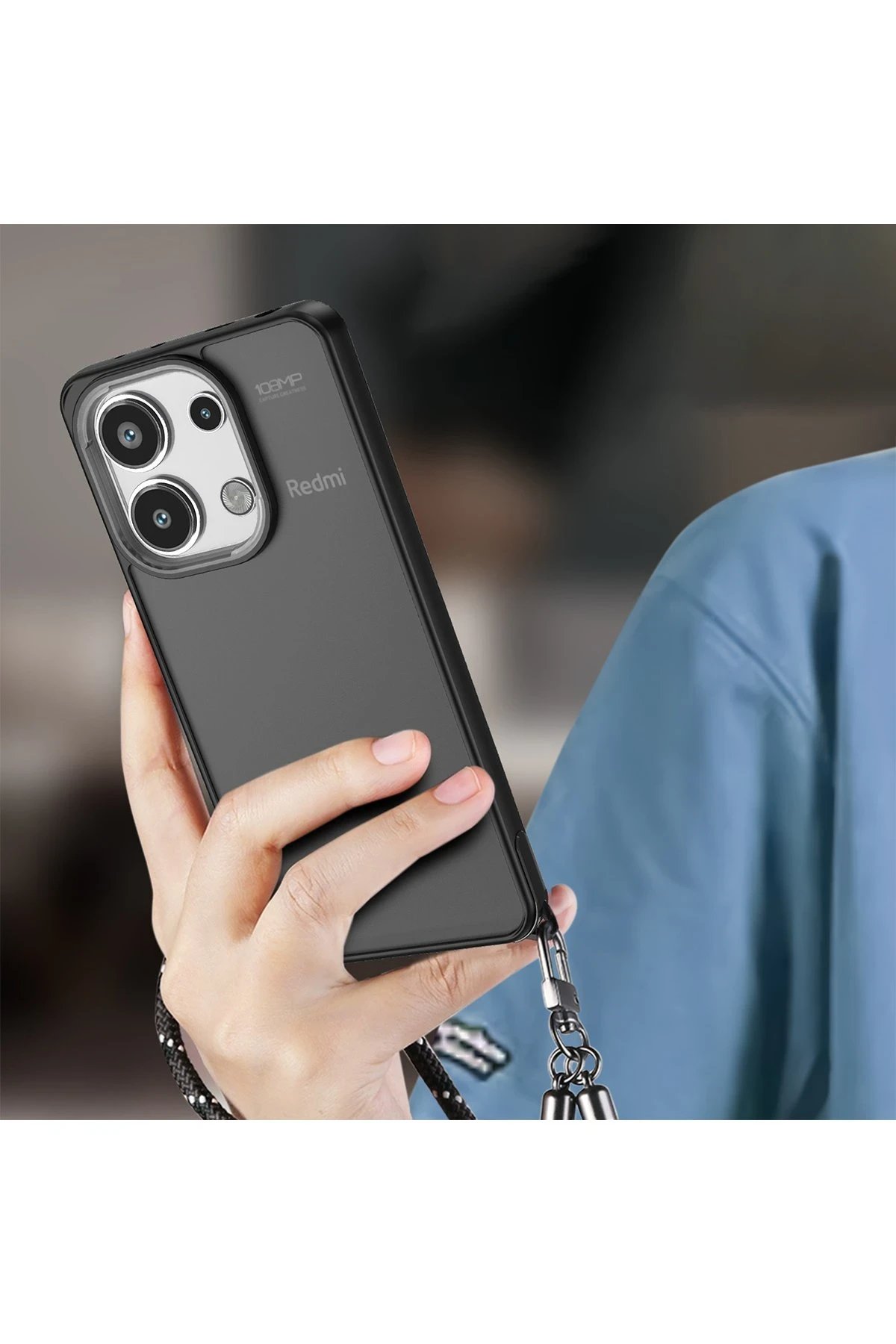 Xiaomi Redmi Note 13 Pro 4G Kılıf Elegant Kapak - Siyah-(5796) - Görsel 2