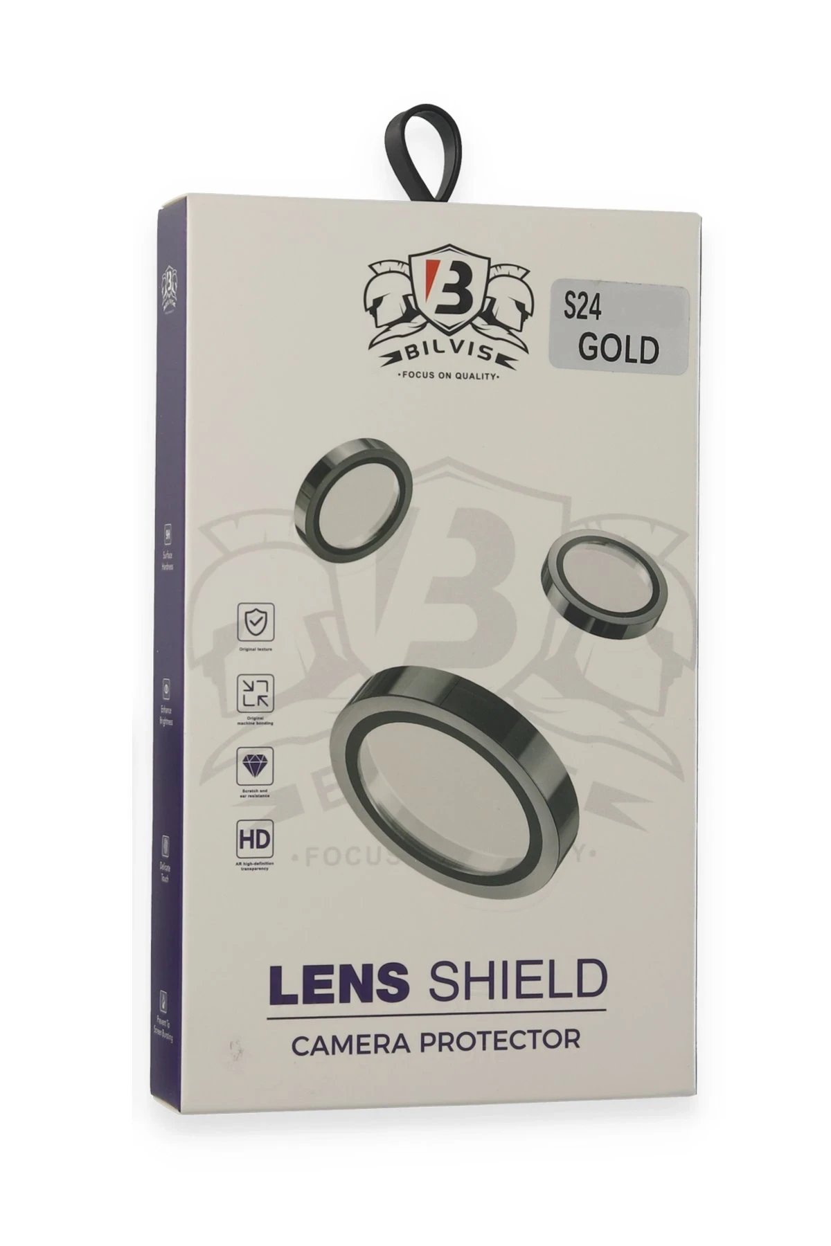 Samsung Galaxy S24 Bilvis Titan Kamera Lens - Gold-(5796) - Görsel 3