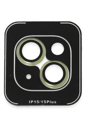 iPhone 15 PVD Metal Kamera Lens - Sarı-(5796)