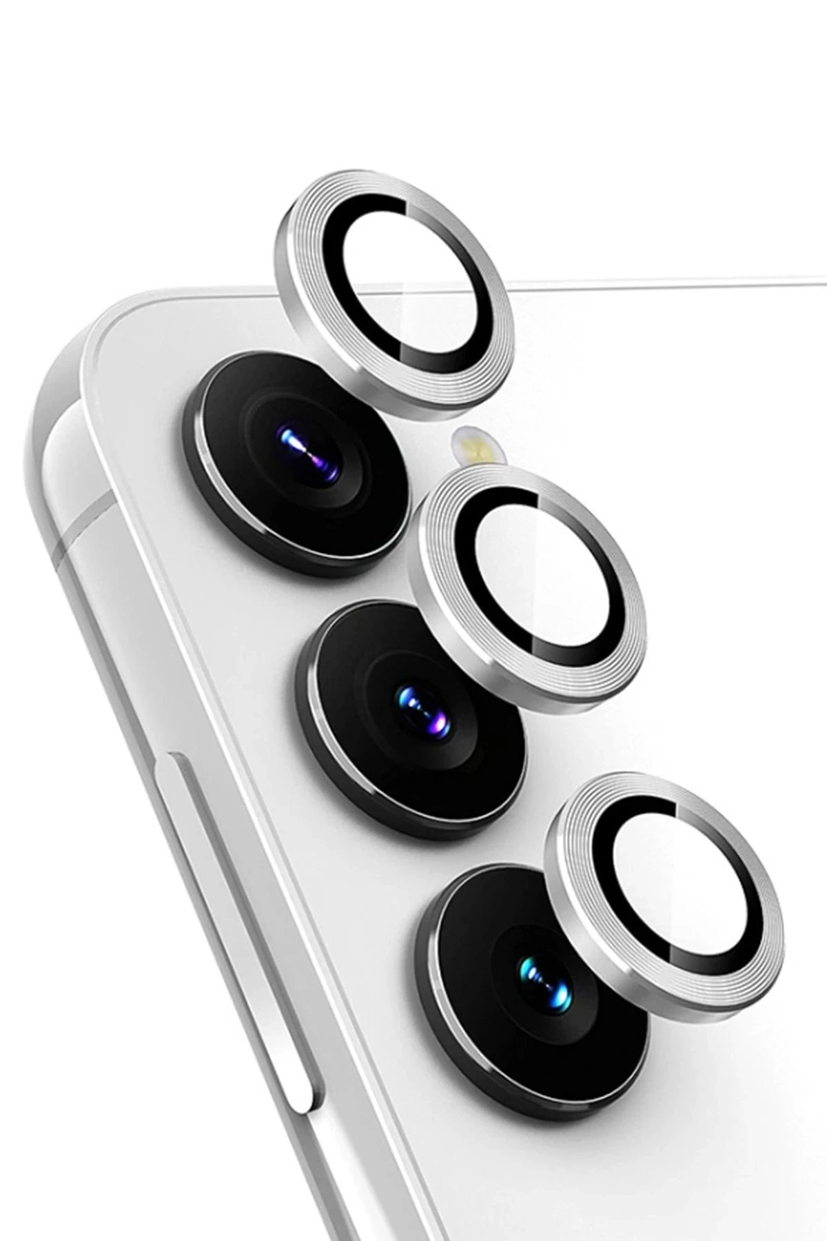 Samsung Galaxy A24 4G Valdez Metal Kamera Lens - Gümüş-(5796)