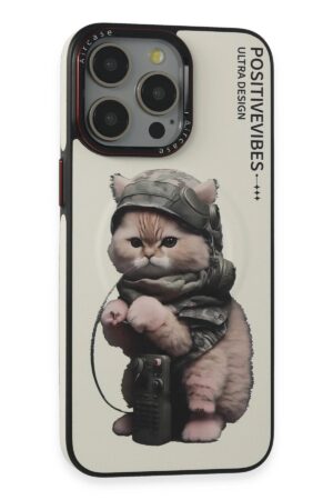 iPhone 14 Pro Fun Magsafe Kapak - Beyaz-(5796)