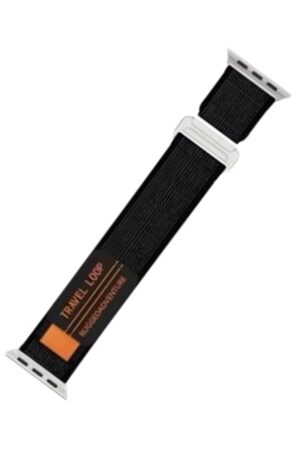 Apple Watch 38mm Alice Kumaş Kordon - Siyah-(5796)