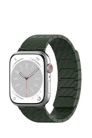 Watch 45mm Carbon Steel Kordon - Koyu Yeşil-(5796)