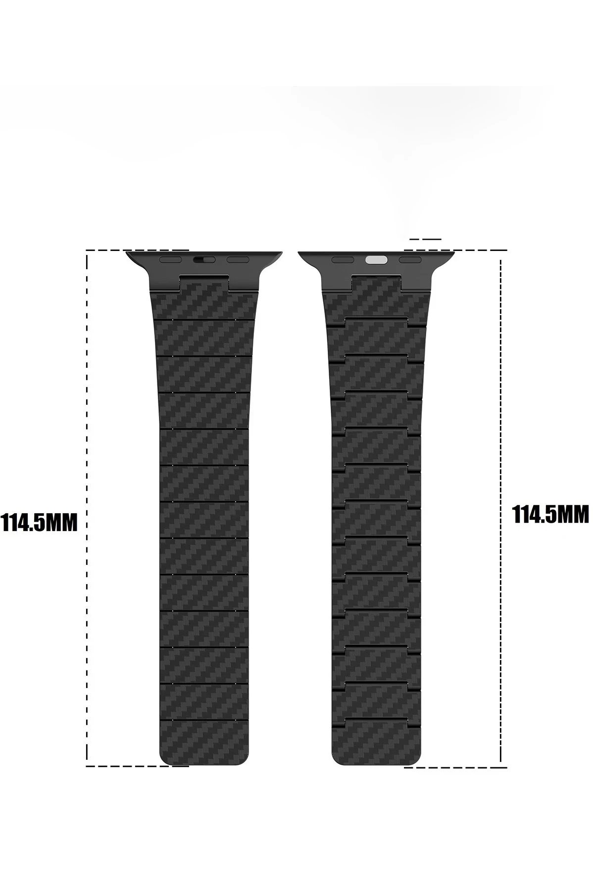 Watch 45mm Carbon Steel Kordon - Koyu Yeşil-(5796) - Görsel 2