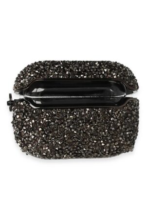 Airpods 3 (3.nesil) Mira Taşlı Kılıf - Siyah-(5796)