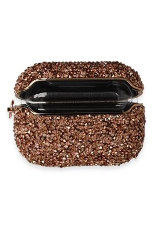 Airpods 3 (3.nesil) Mira Taşlı Kılıf - Rose Gold-(5796)