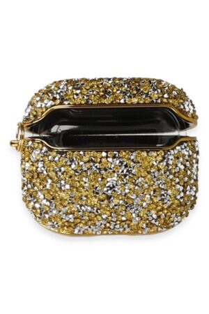 Airpods Pro 2 (2.nesil) Mira Taşlı Kılıf - Gold-(5796)