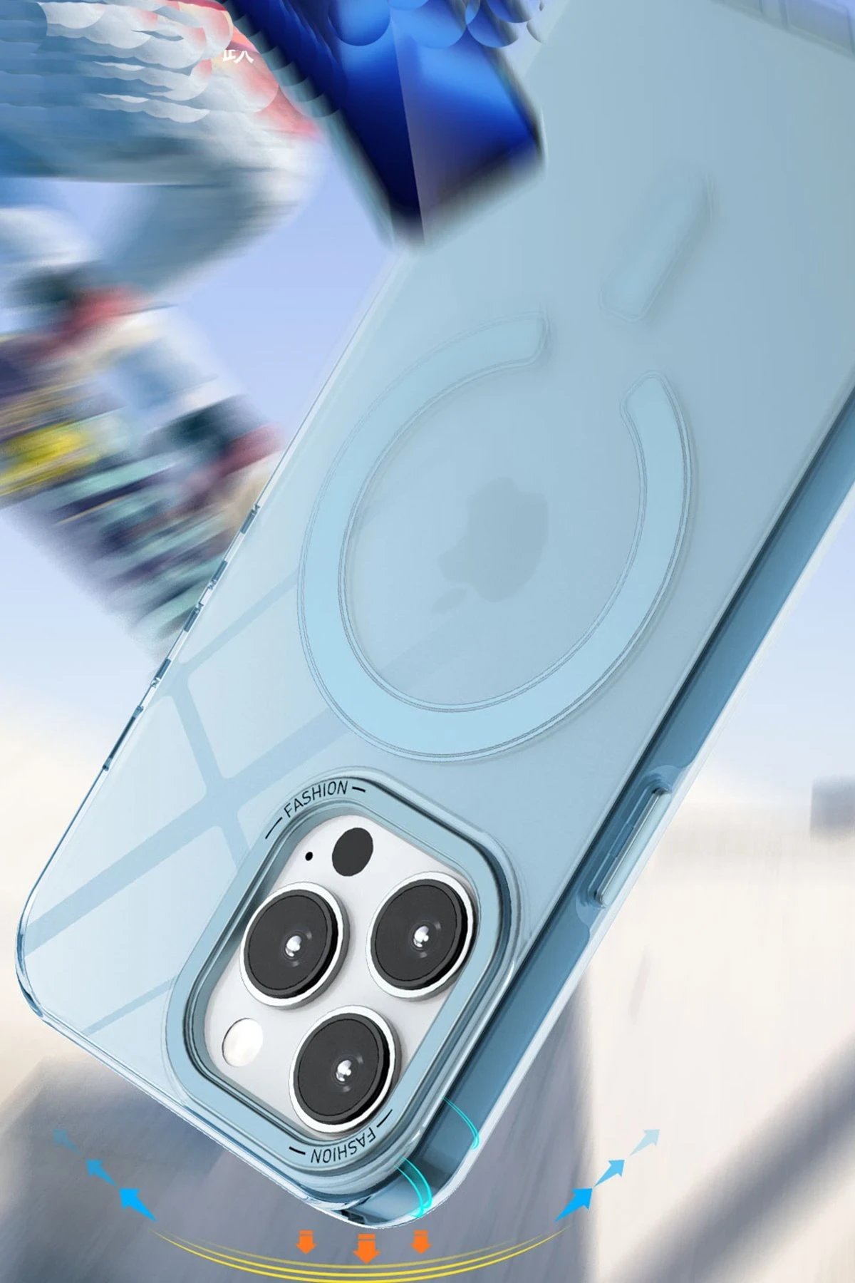 iPhone 13 Pro Kılıf Troy Magsafe Kapak - Mor-(5796) - Görsel 4