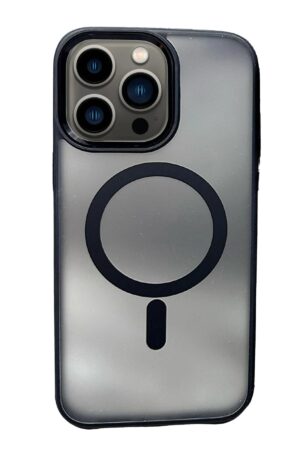 iPhone 14 Pro Solid Magsafe Kapak - Siyah-(5796)