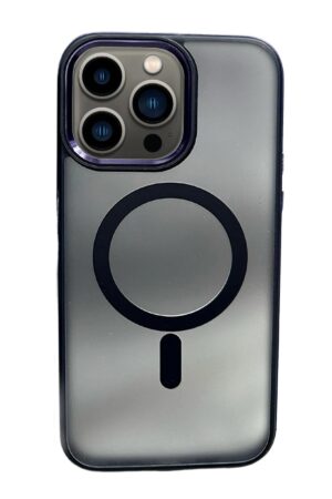 iPhone 15 Pro Solid Magsafe Kapak - Derin Mor-(5796)