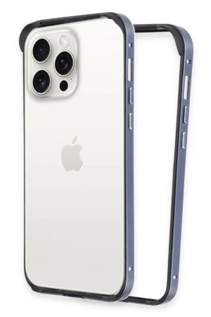 iPhone 14 Pro Max Land Bumper Koruma Kapak - Lacivert-(5796)