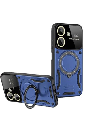 Xiaomi Redmi 13C Kılıf Joy Lens Standlı Kapak - Lacivert-(5796)