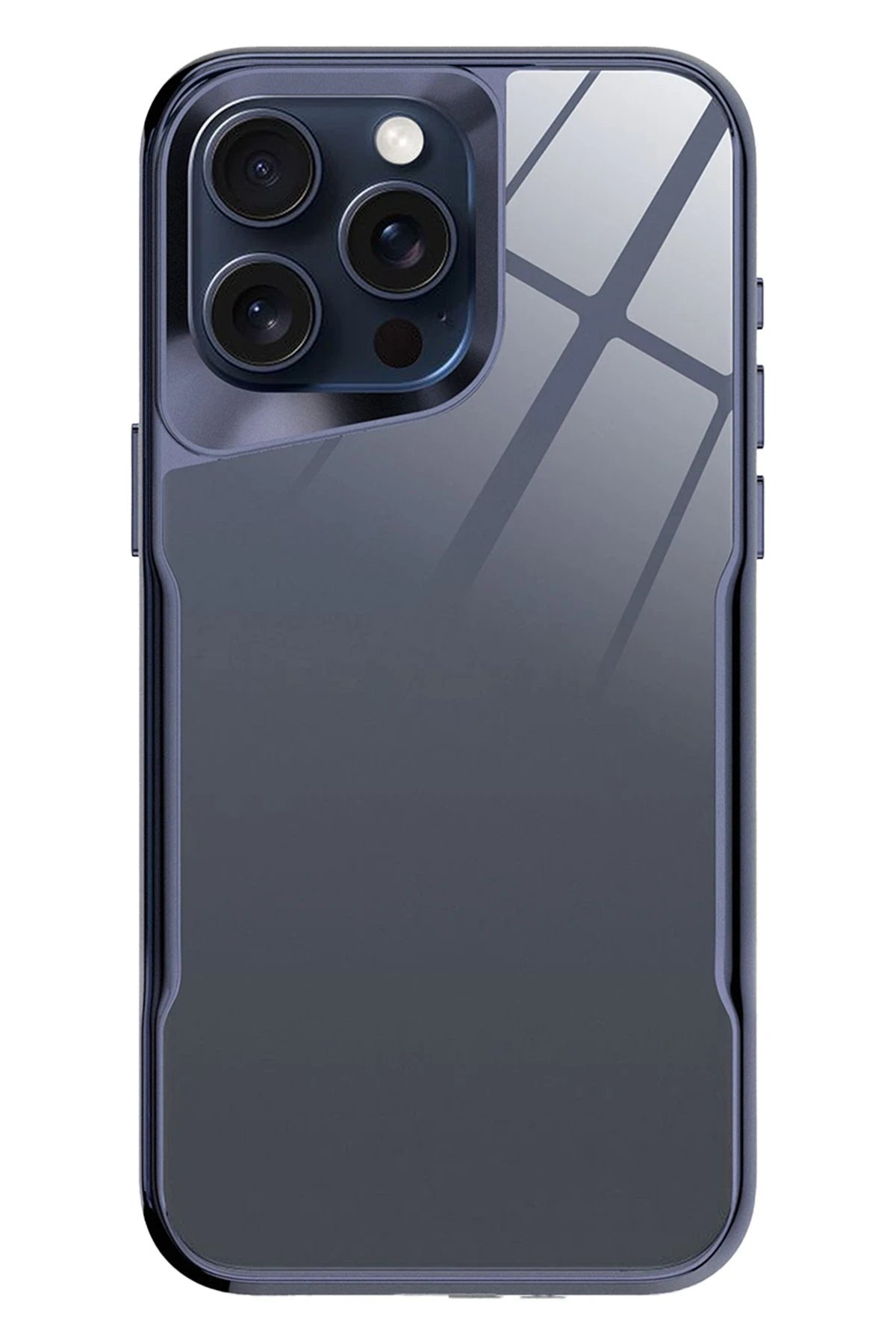 iPhone 14 Pro Craft Kapak - Lacivert-(5796)