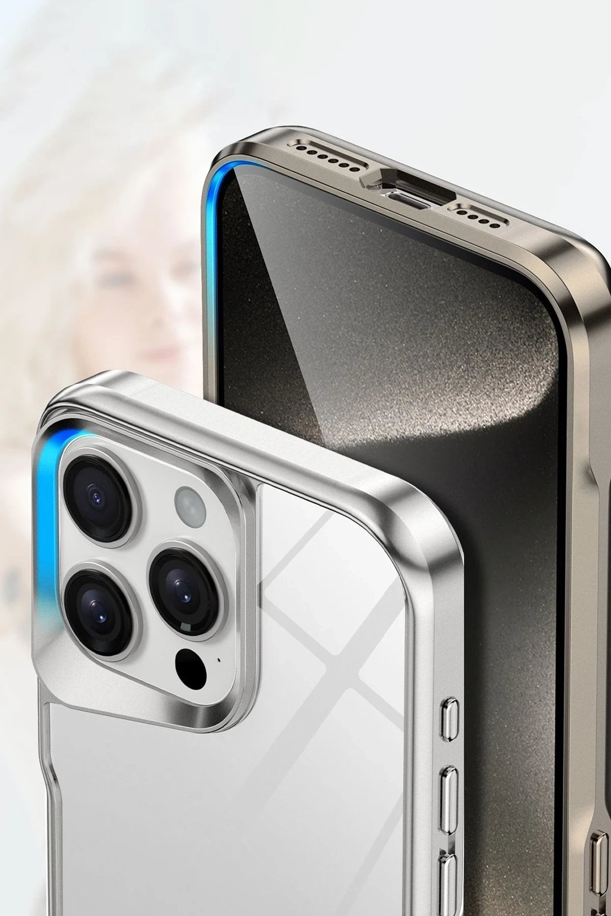 iPhone 14 Pro Craft Kapak - Lacivert-(5796) - Görsel 2