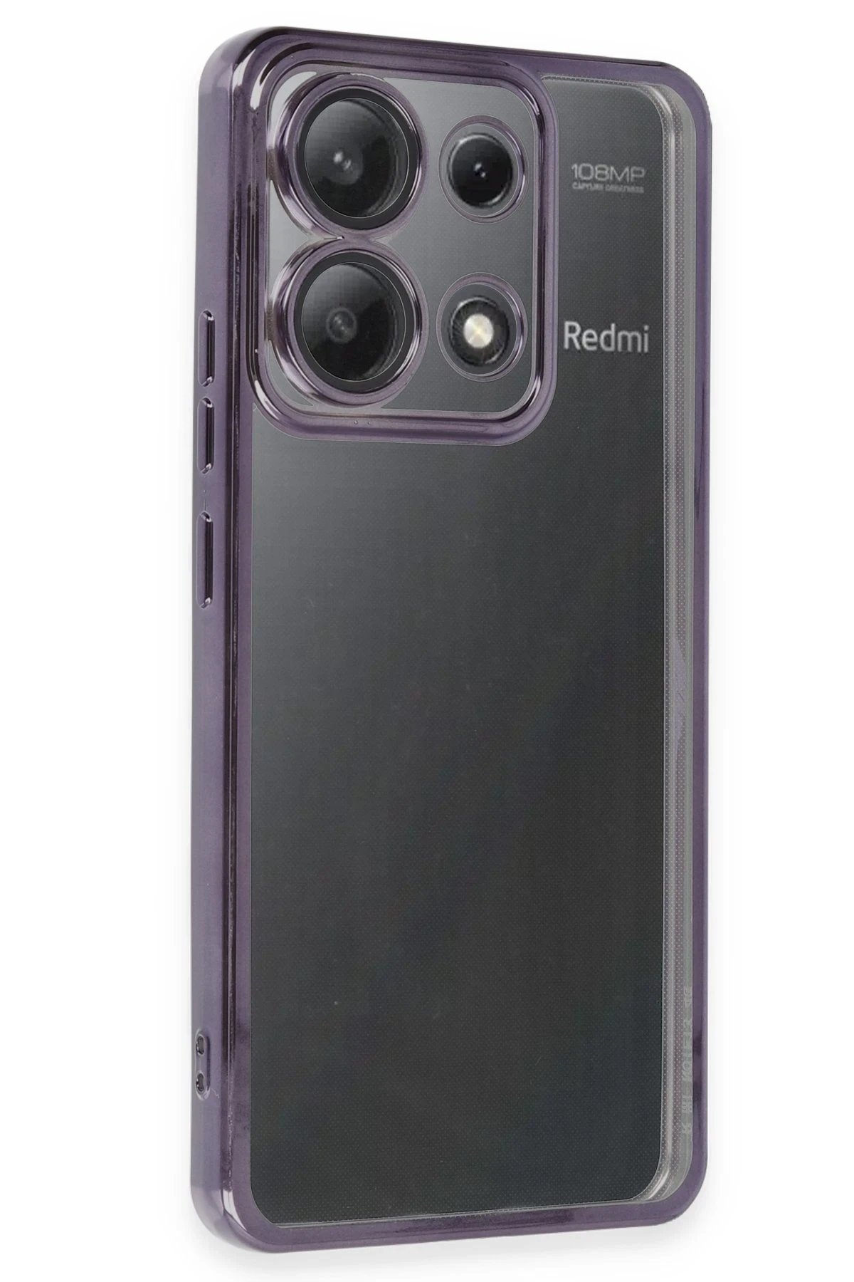 Xiaomi Poco X6 Kılıf Lensli Silikon - Mor-(5796)