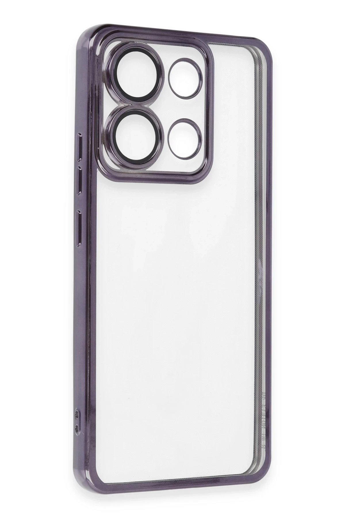 Xiaomi Poco X6 Kılıf Lensli Silikon - Mor-(5796) - Görsel 2