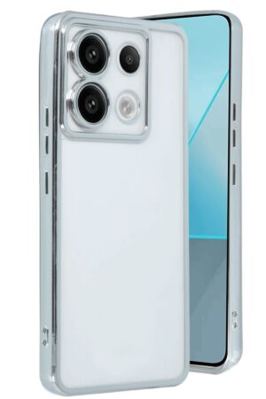 Xiaomi Poco X6 Kılıf Lensli Silikon - Gümüş-(5796)