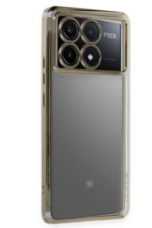 Xiaomi Poco X6 Pro Kılıf Lensli Silikon - Gold-(5796)