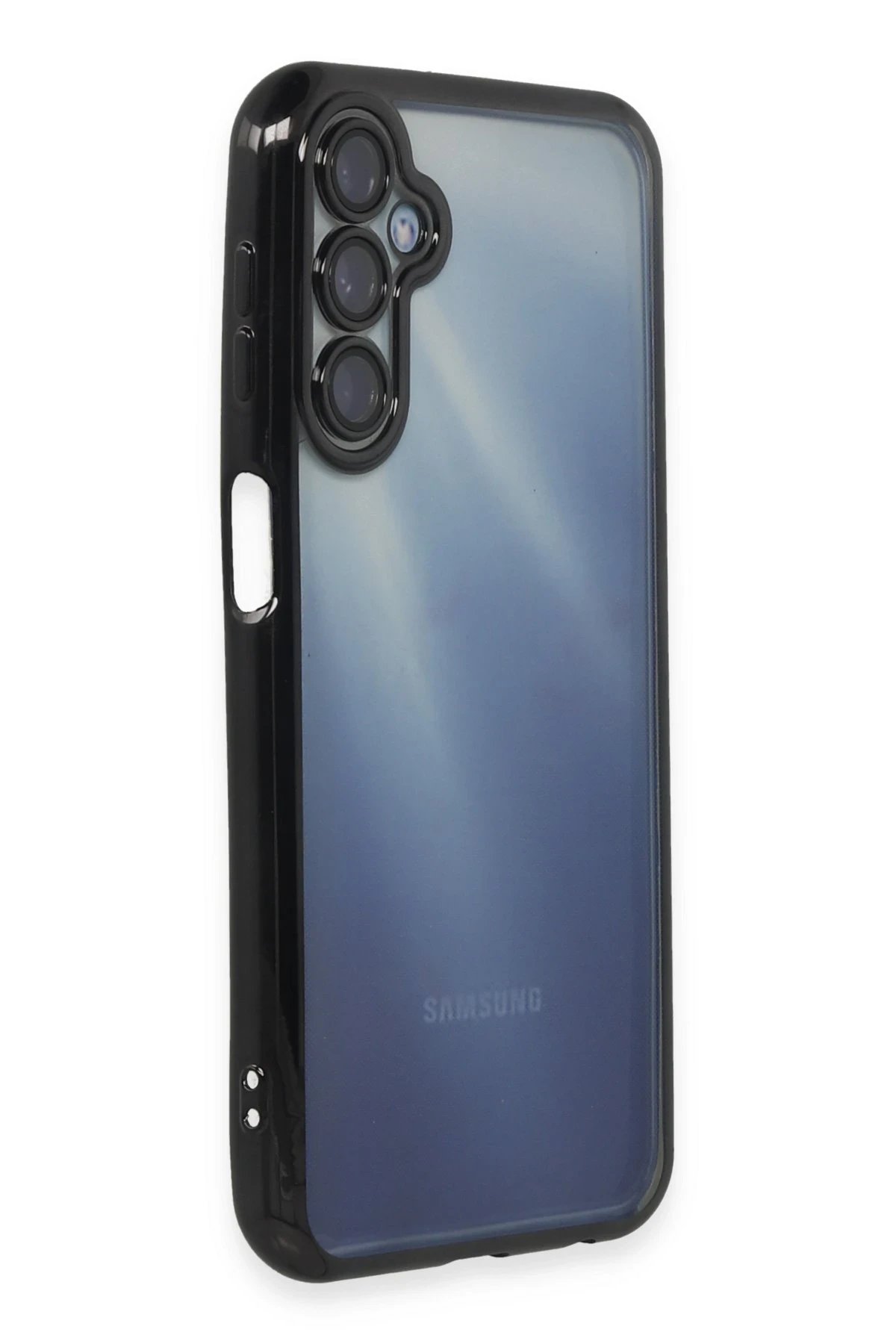 Samsung Galaxy A15 4G Kılıf Lensli Silikon - Siyah-(5796) - Görsel 2