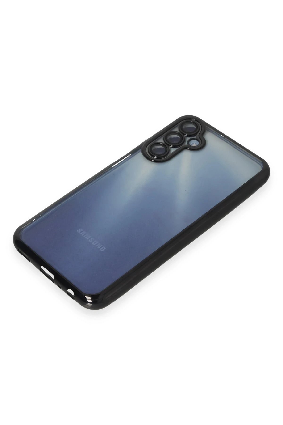 Samsung Galaxy A25 5G Kılıf Lensli Silikon - Siyah-(5796) - Görsel 4