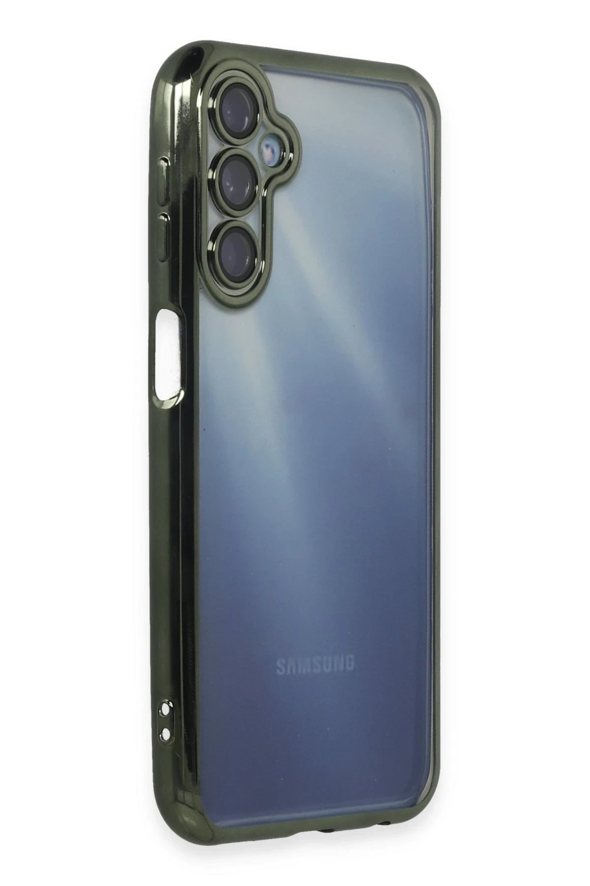 Samsung Galaxy A25 5G Kılıf Lensli Silikon - Yeşil-(5796) - Görsel 2