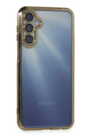 Samsung Galaxy A35 5G Kılıf Lensli Silikon - Gold-(5796)