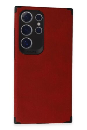 Samsung Galaxy S24 Ultra Kılıf Loop Deri Silikon - Kırmızı-(5796)